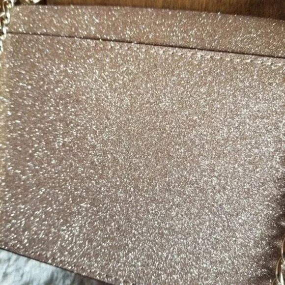 Kate Spade Rose Gold Glitter Burgess  Court Shoulder Crossbody Bag - Picture 7 of 13